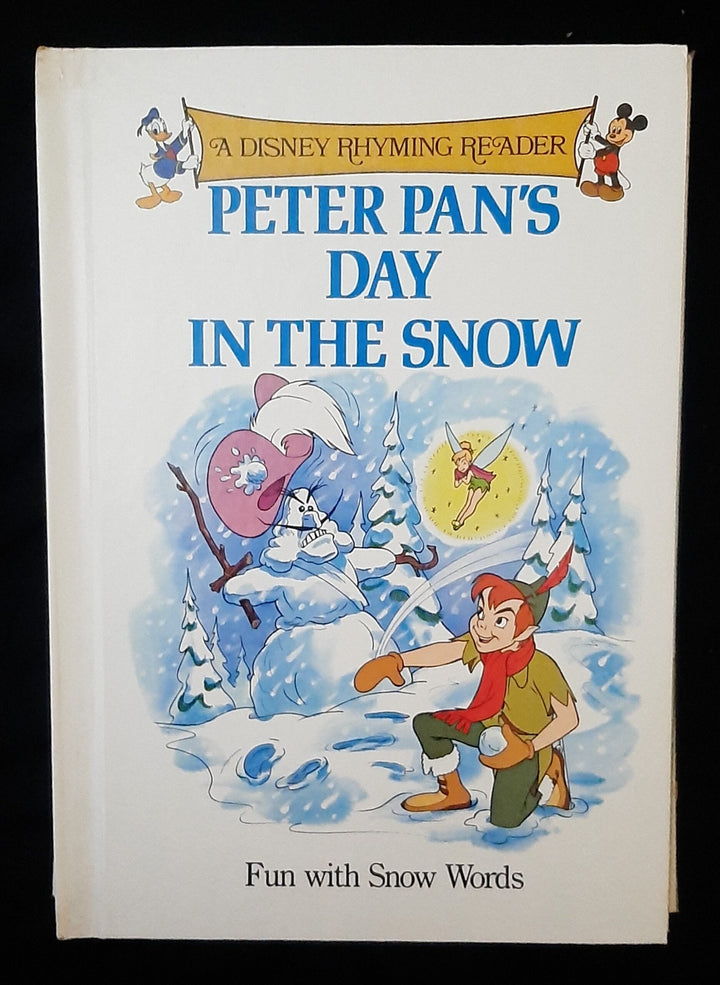 Front Cover Of A Disney Rhyming Reader: Peter pan's day in the snow