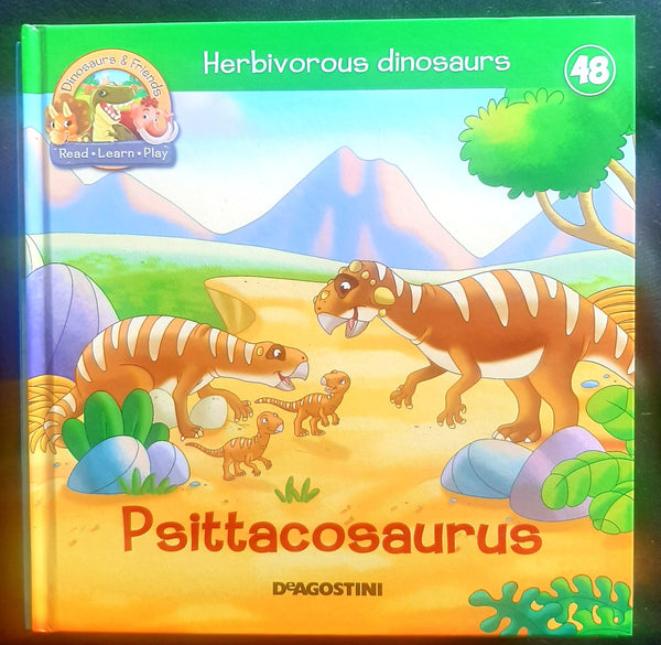 Front Cover Of Herbivorous Dinosaurs: Psittacosaurus (Deagostini)