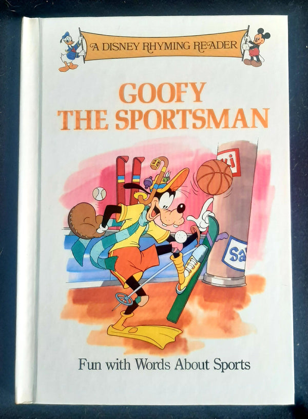 Front Cover Of A Disney Rhyming Reader: Goofy the sportsman