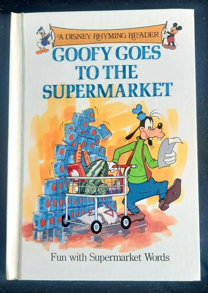 Front Cover Of A Disney Rhyming Reader: Googy goes to the supermarket