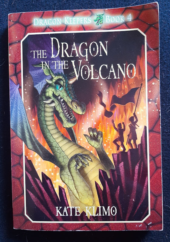 Front Cover Of The Dragon In The Volcano (Dragon Keepers #4) (Kate Kilmo
)